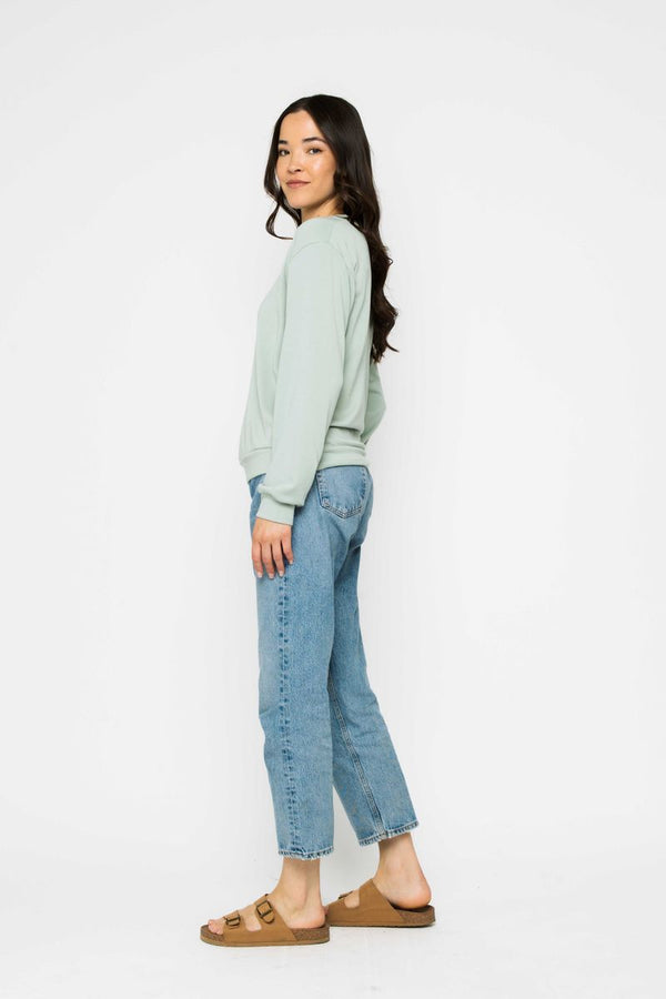 Jenna Fleece Crew Neck Sweater by Orb