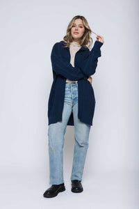 Olivia-Hooded Cable Cardigan by Orb