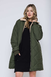 Sydney-Reversible Sherpa Lined Coat by Orb