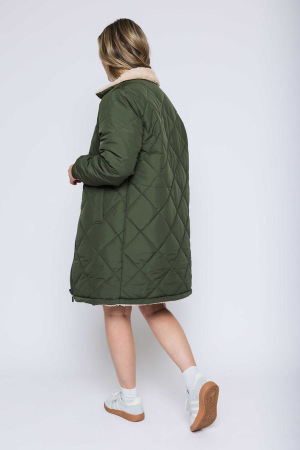 Sydney-Reversible Sherpa Lined Coat by Orb