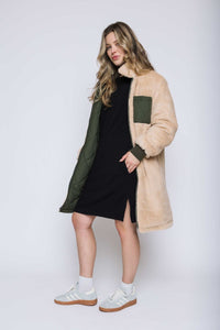 Sydney-Reversible Sherpa Lined Coat by Orb