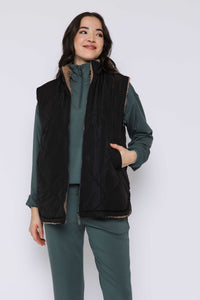 Julie-Reversible Sherpa Lined Vest by Orb