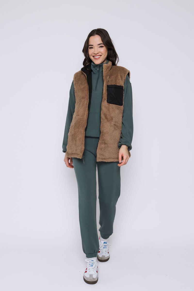 Julie-Reversible Sherpa Lined Vest by Orb
