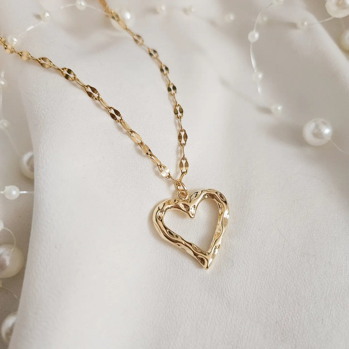 Heart of Gold Necklace by Rock Paper Pretty