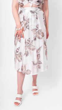 Printed Midi Skirt by Me & Gee