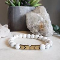 Howlite Arrow Bracelet by Rock Paper Pretty