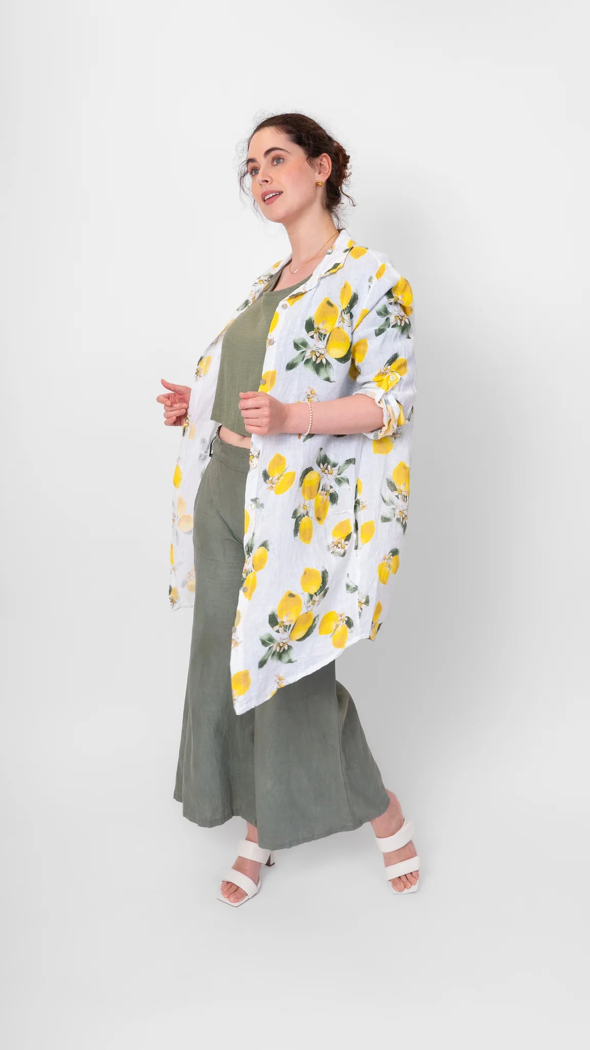 Lemon Linen Shirt by Me & Gee