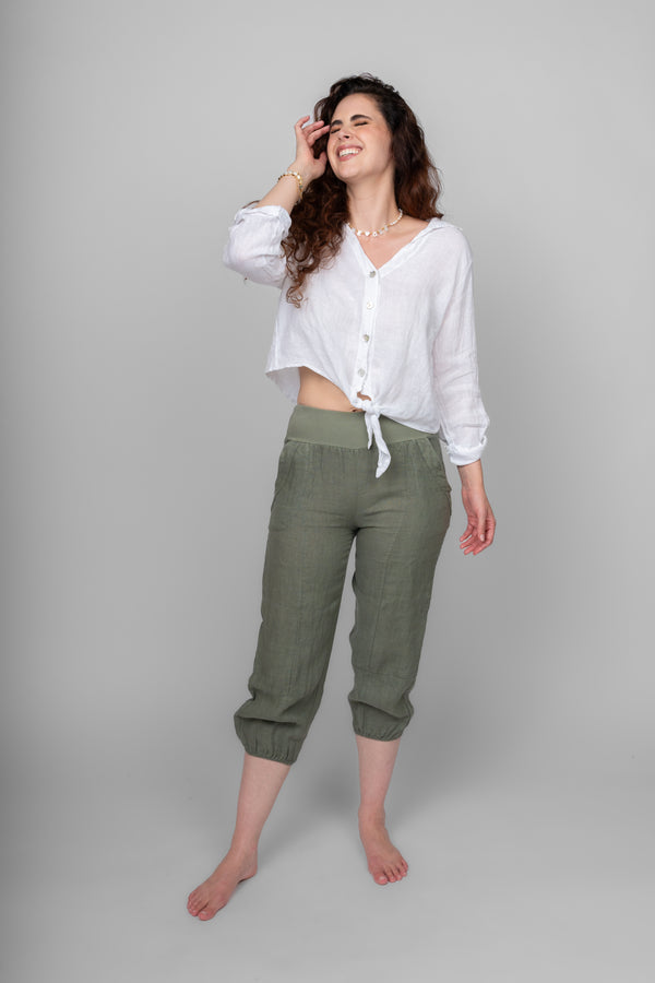 Capri with Soft Waistband by Me & Gee