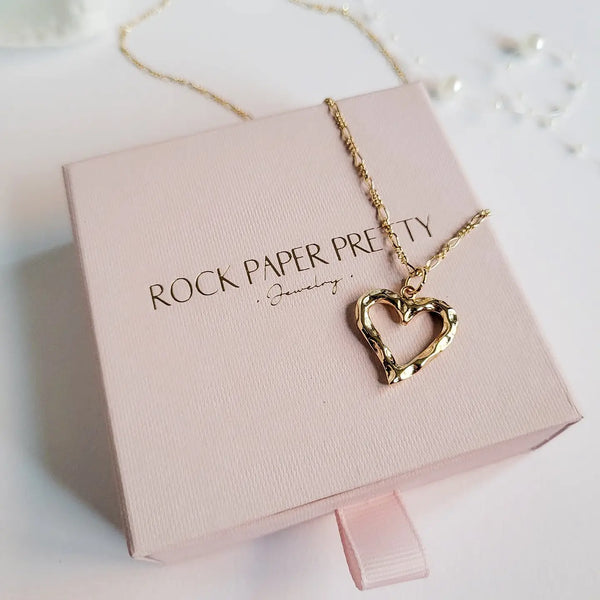 Heart of Gold Necklace by Rock Paper Pretty