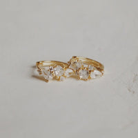 Ana Cluster Huggie Hoop Earrings by Olive Branch Jewelry & Co.