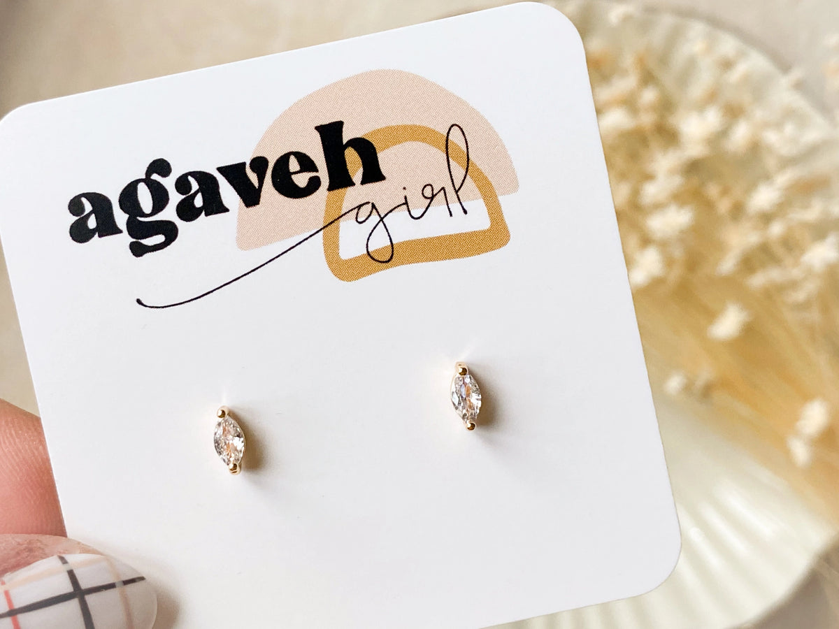 Marquise Studs by Agaveh girl