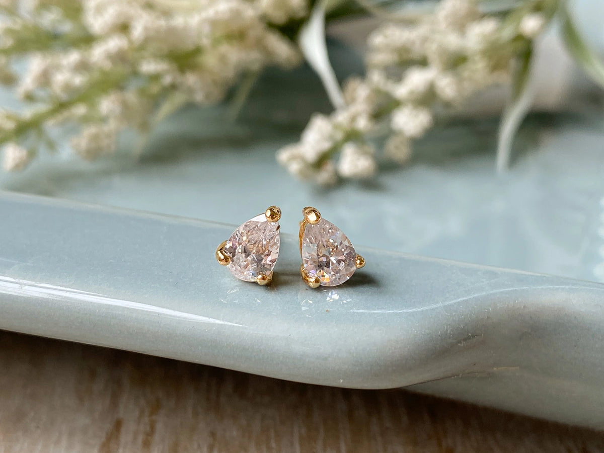 Teardrop Cz Studs by Agaveh girl