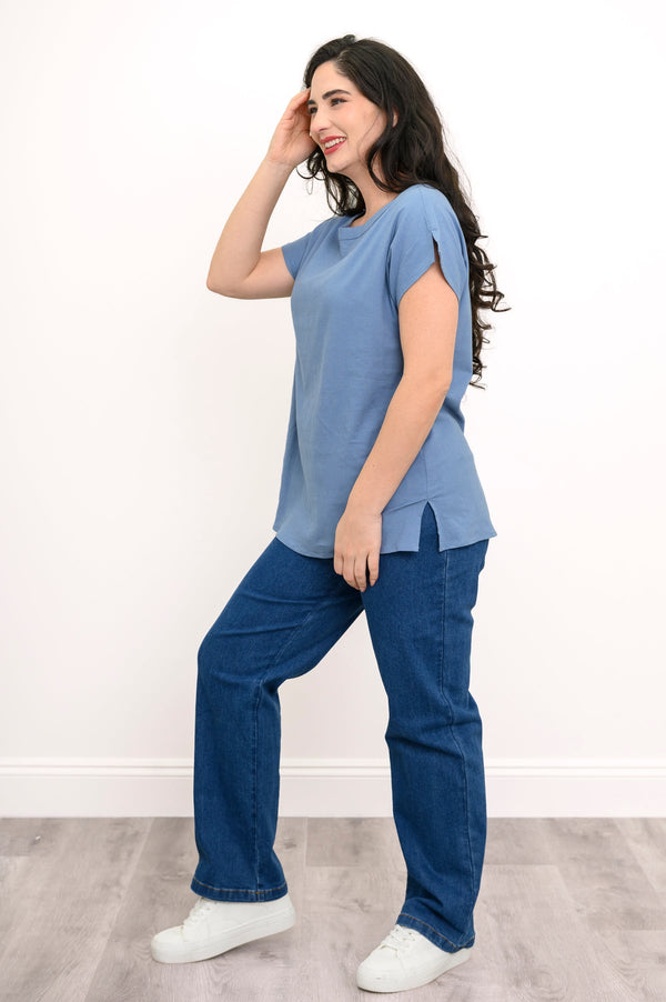 Aria Linen Bamboo Tee by Blue Sky