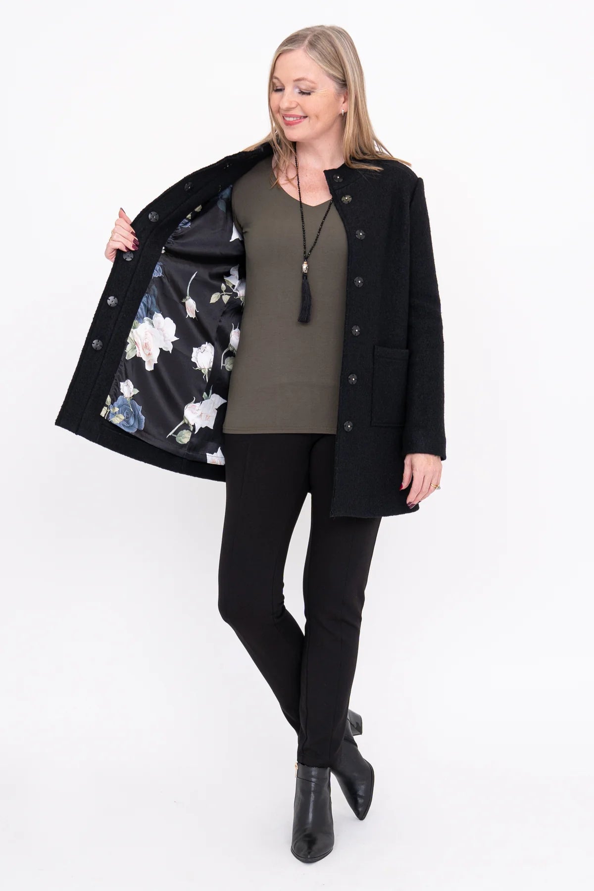 Barbara Coat Boiled Wool by Blue Sky