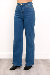 Regular Cotton Wide Leg Jeans by Blue Sky