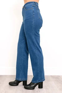 Petite Cotton Straight Leg Jeans by Blue Sky