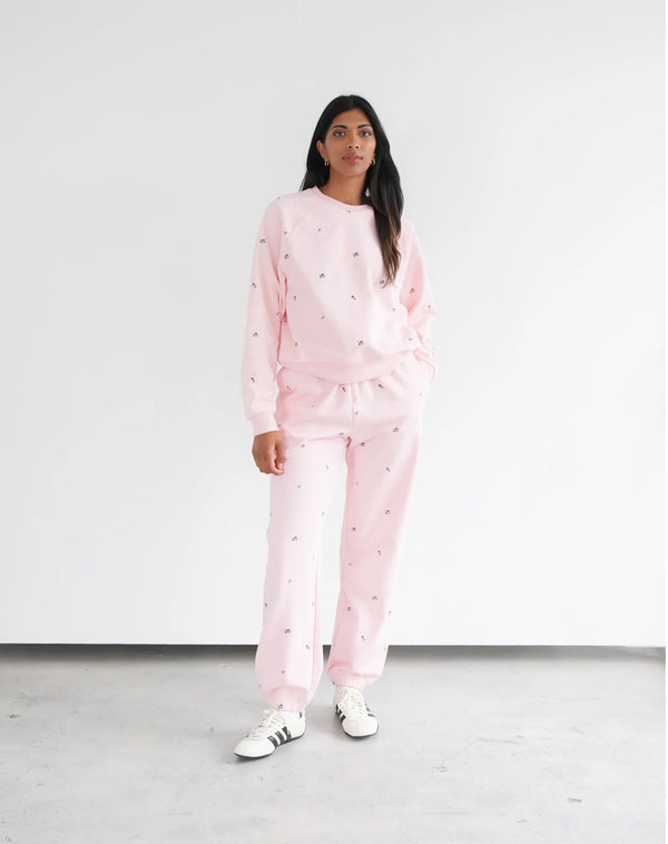'Be Kind' All Over Floral Oversized Joggers by Brunette