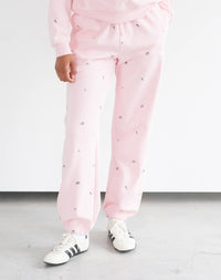'Be Kind' All Over Floral Oversized Joggers by Brunette
