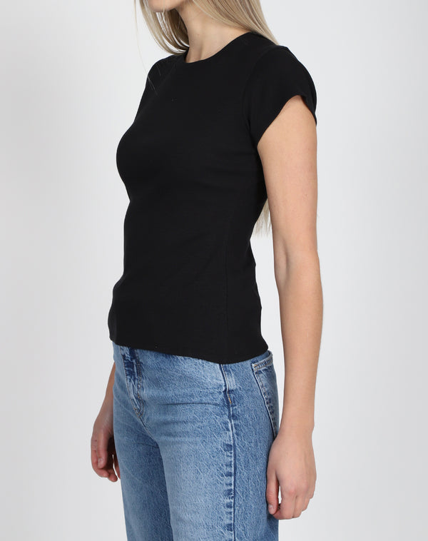 Brunette - Ribbed fitted tshirt