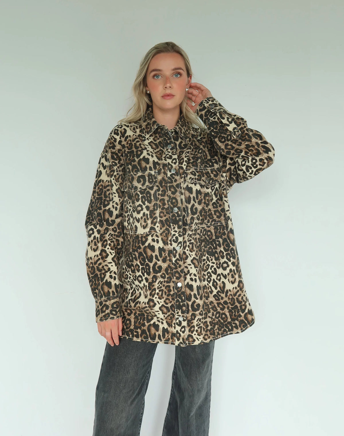 Shania Leopard Denim Jacket by Brunette