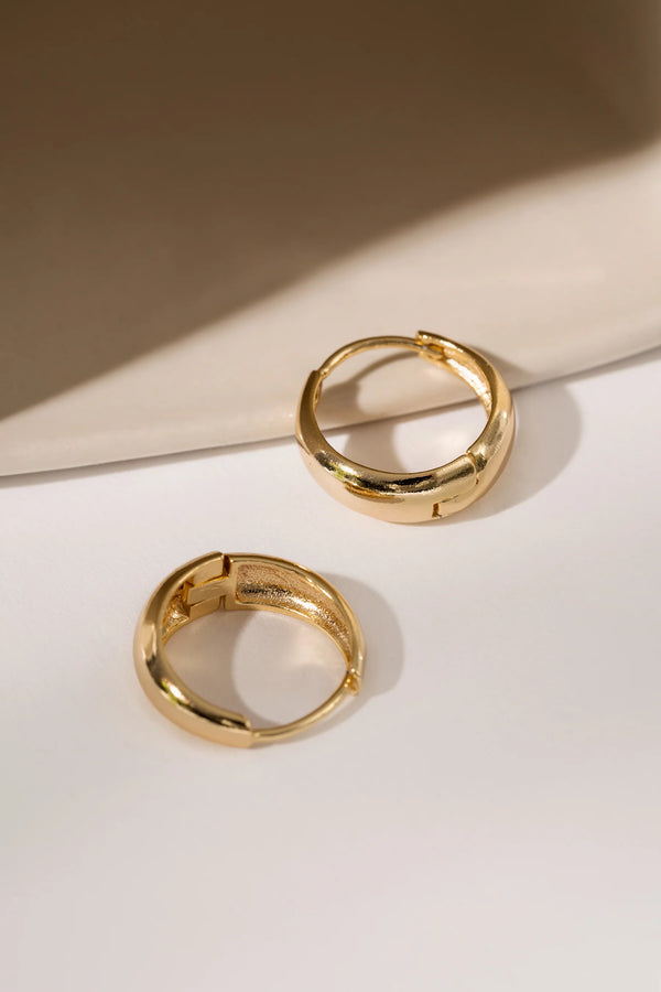 Huggie 16k Gold Plated Hoops by Kali & Sun