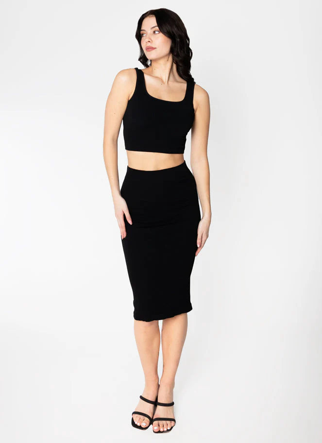 Bamboo Rib Mini Skirt by Ces Moi
