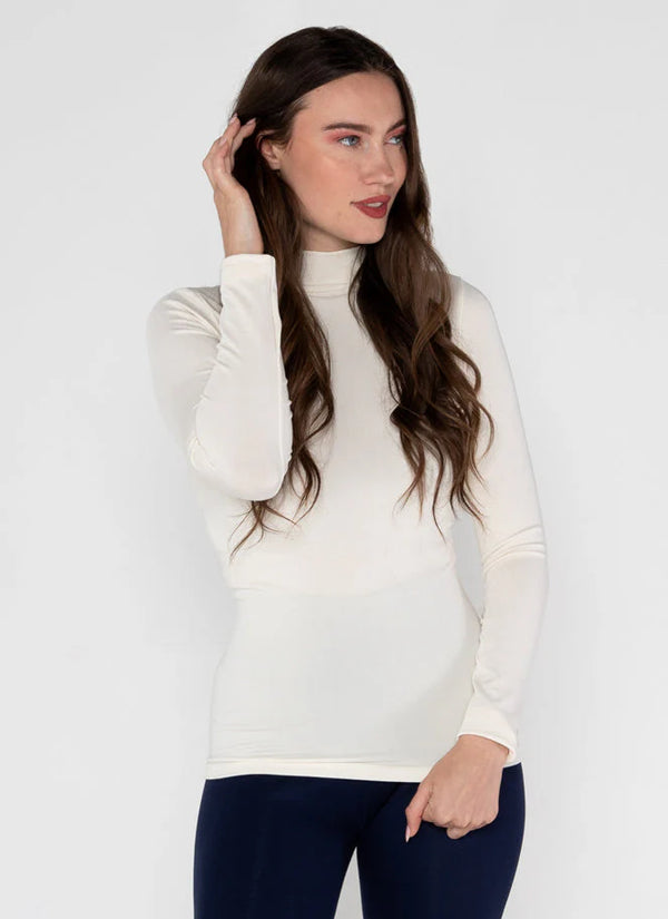 Bamboo Mock Neck Top by Ces Moi