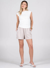 Recycled Poly Cotton Fleece Mid Shorts by C'est Moi
