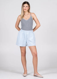 Recycled Poly Cotton Fleece Mid Shorts by C'est Moi