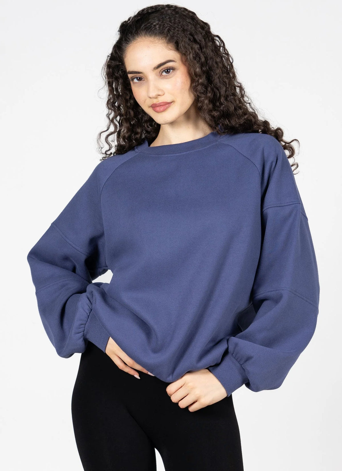 Recycled Poly/Cotton Fleece Oversized Crew by Ces Moi