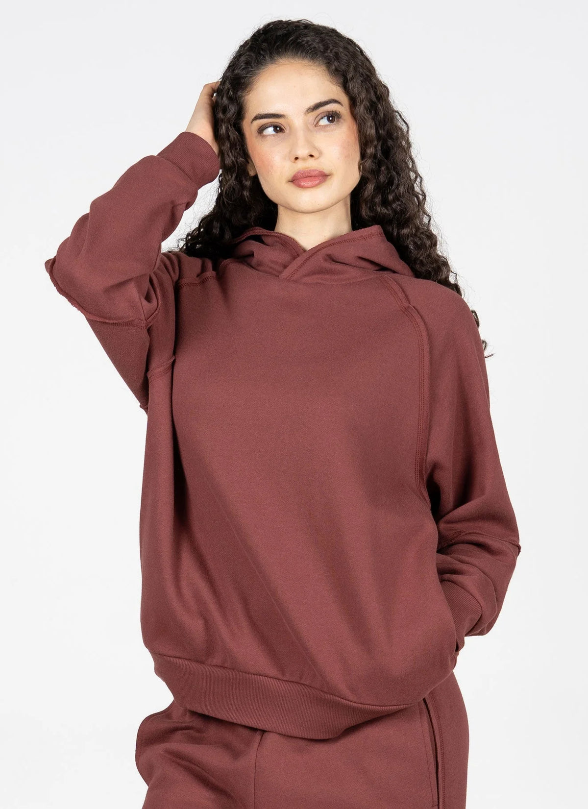 Recycled Poly/Cotton Fleece Oversized Hoodie by Ces Moi