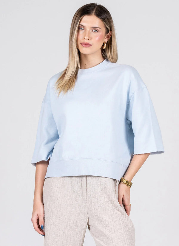 Recycled Poly Cotton Fleece Relaxed Fit Crew Neck by C'est Moi