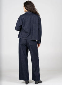 Wide Leg Cotton Denim Pants by C'est Moi