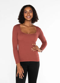 Seamless Rib O/S Sweetheart Top