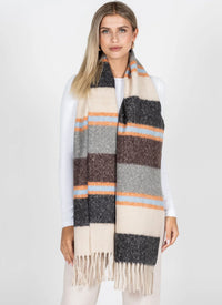Stripe Blanket Scarf by C'est Moi