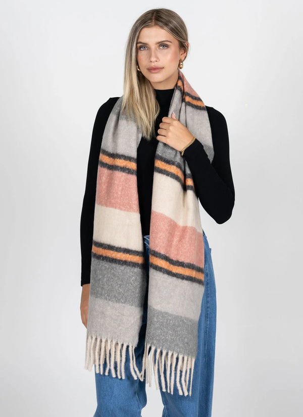 Stripe Blanket Scarf by C'est Moi