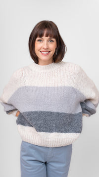 White Oversize Pullover by Me & Gee