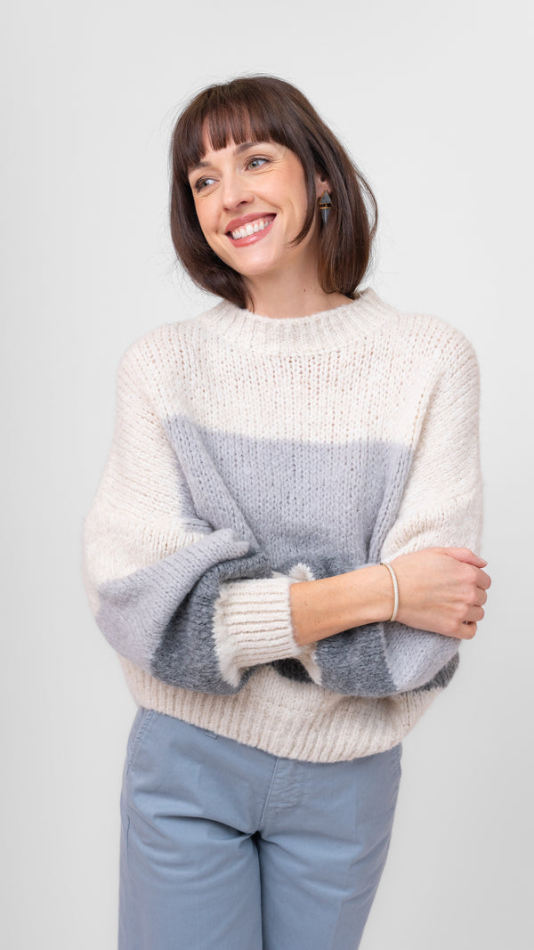 White Oversize Pullover by Me & Gee
