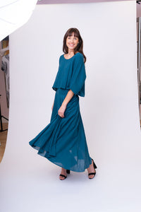 Cotton Skirt with Roll Down Waist by Me & Gee