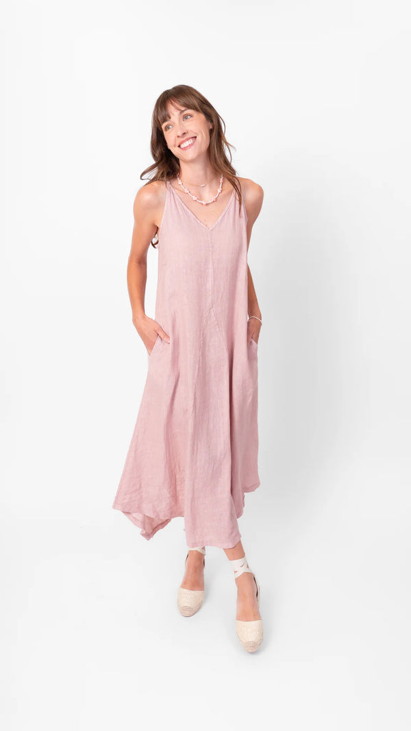 Solid Linen Dress by Me & Gee