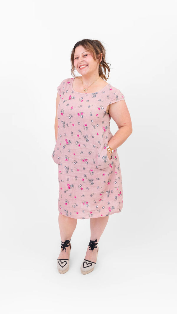 Rose Linen Dress by Me & Gee