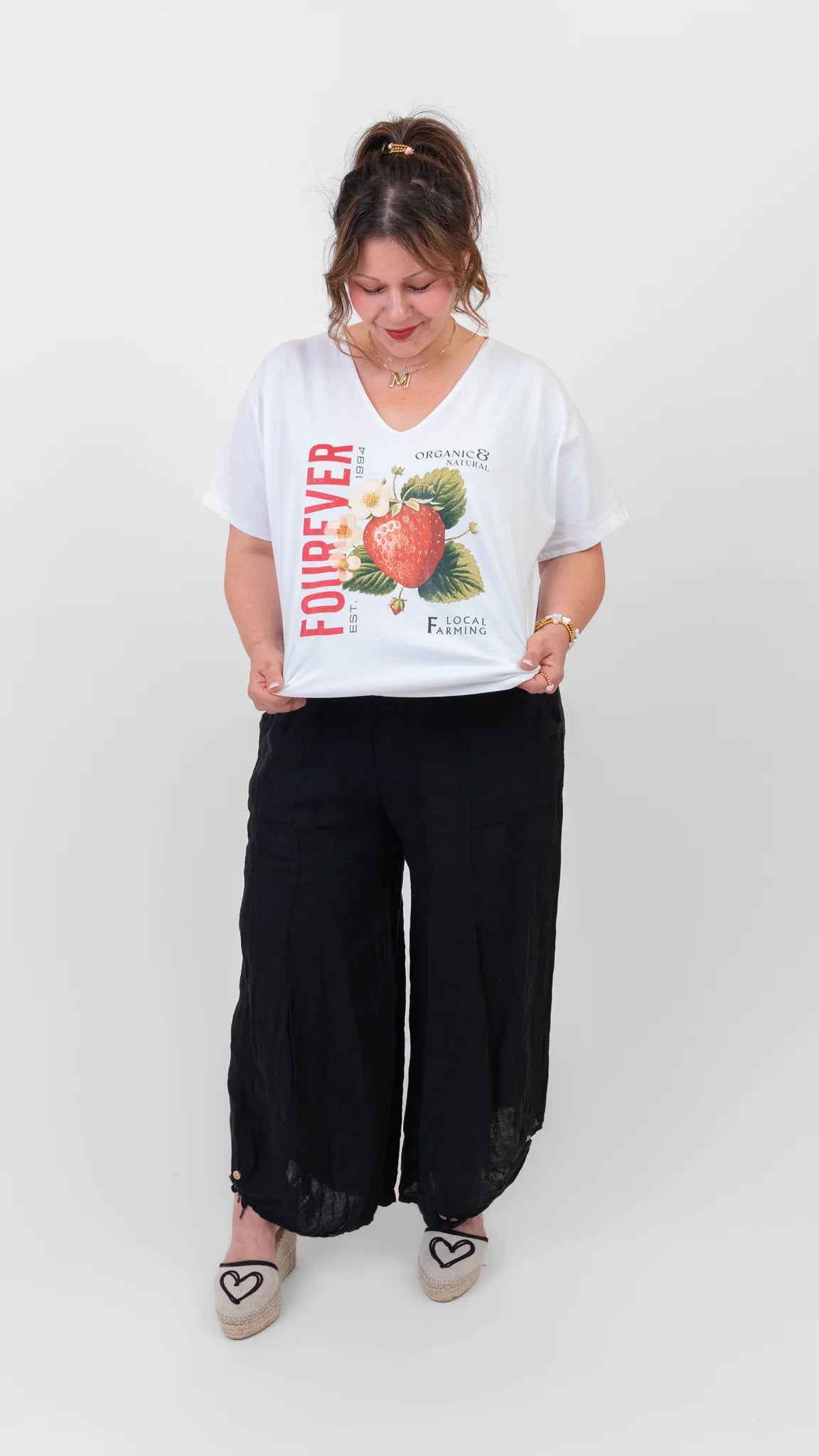 Strawberry Cotton T-Shirt by Me & Gee