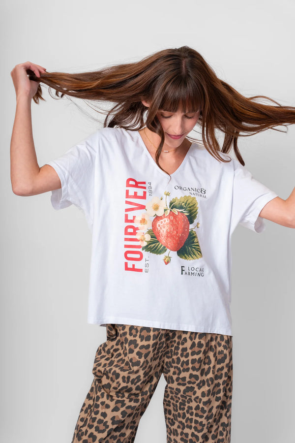 Strawberry Cotton T-Shirt by Me & Gee