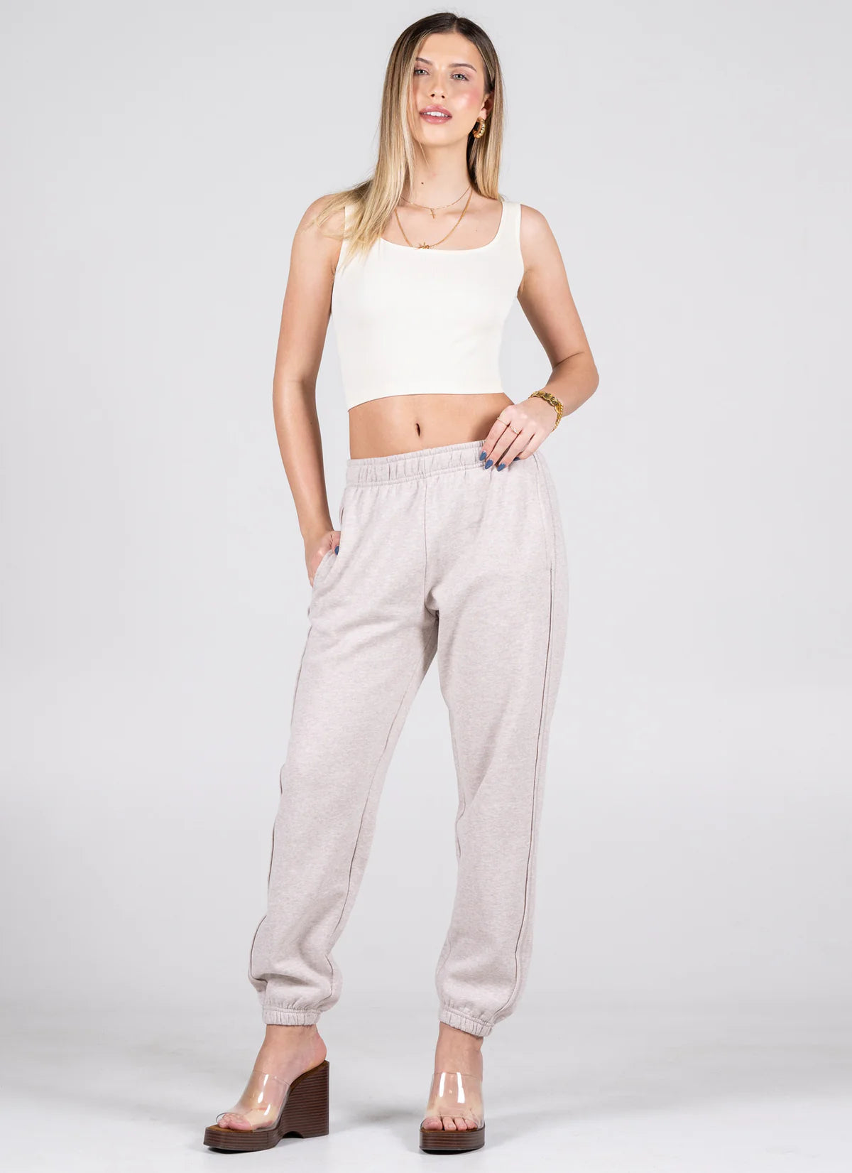 Recycled Cotton Fleece Jogger Pant by C'est Moi