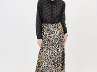 Leopard Print-midi skirt by Me & Gee