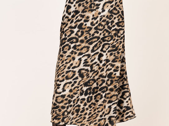 Leopard Print-midi skirt by Me & Gee