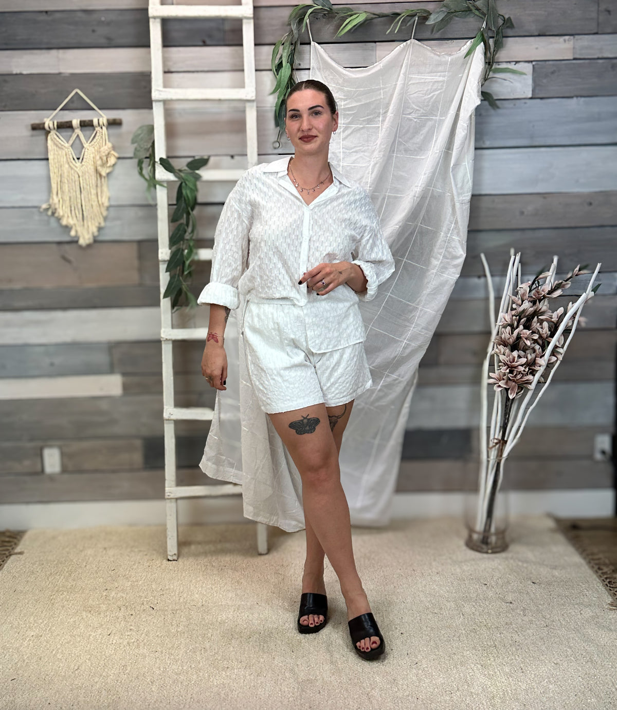 Carlie Textured Short Set by PRIV