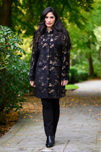 Julia Golden Leaves Coat by Blue Sky
