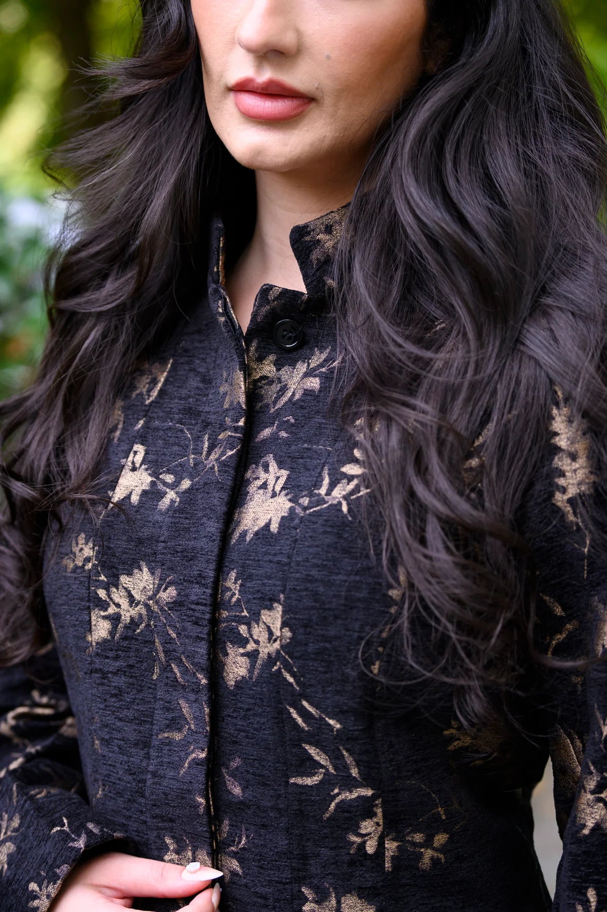 Julia Golden Leaves Coat by Blue Sky