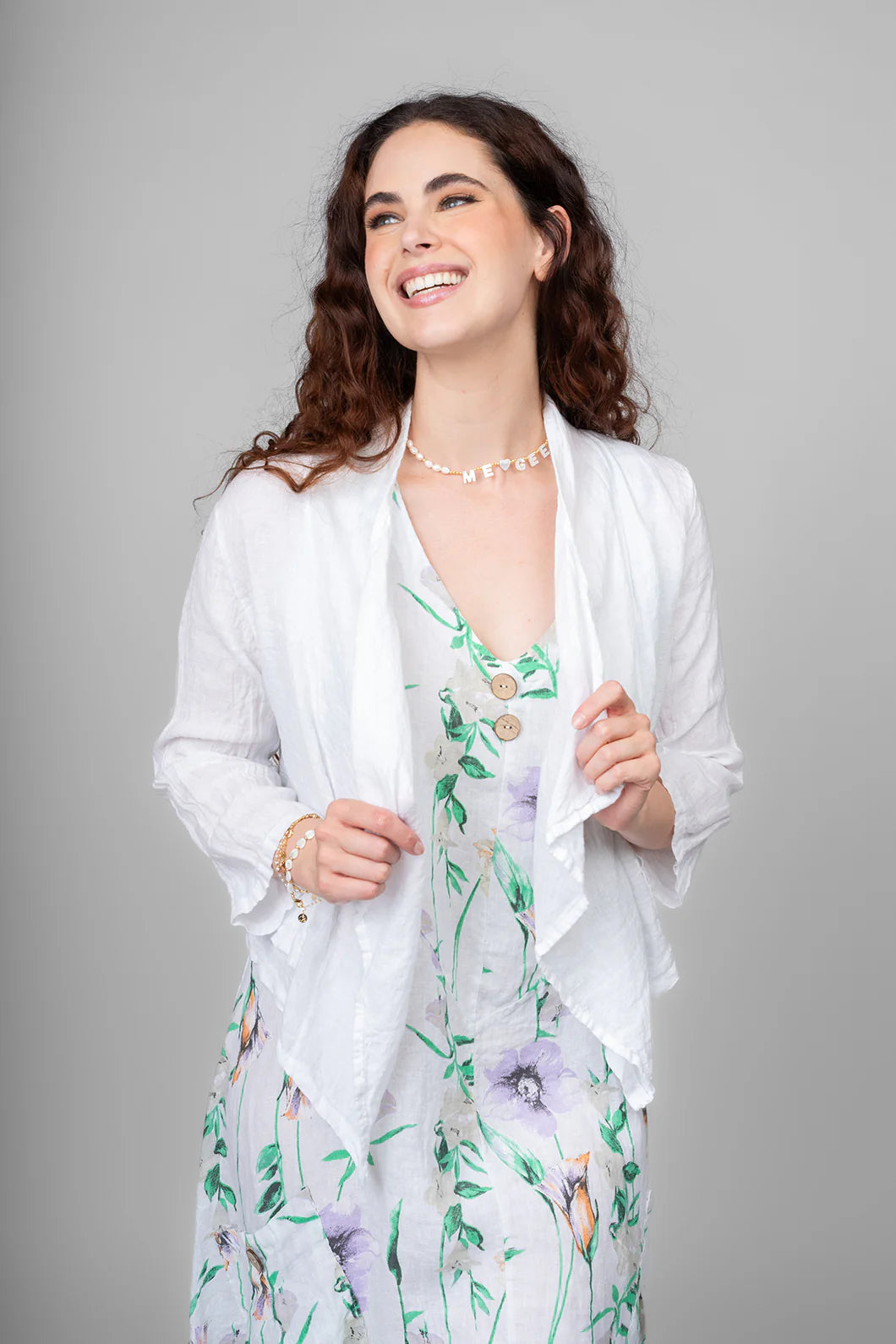 Linen Waterfall Cover Up By Me & Gee